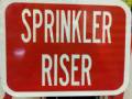 Sprinkler Riser Alum Sign